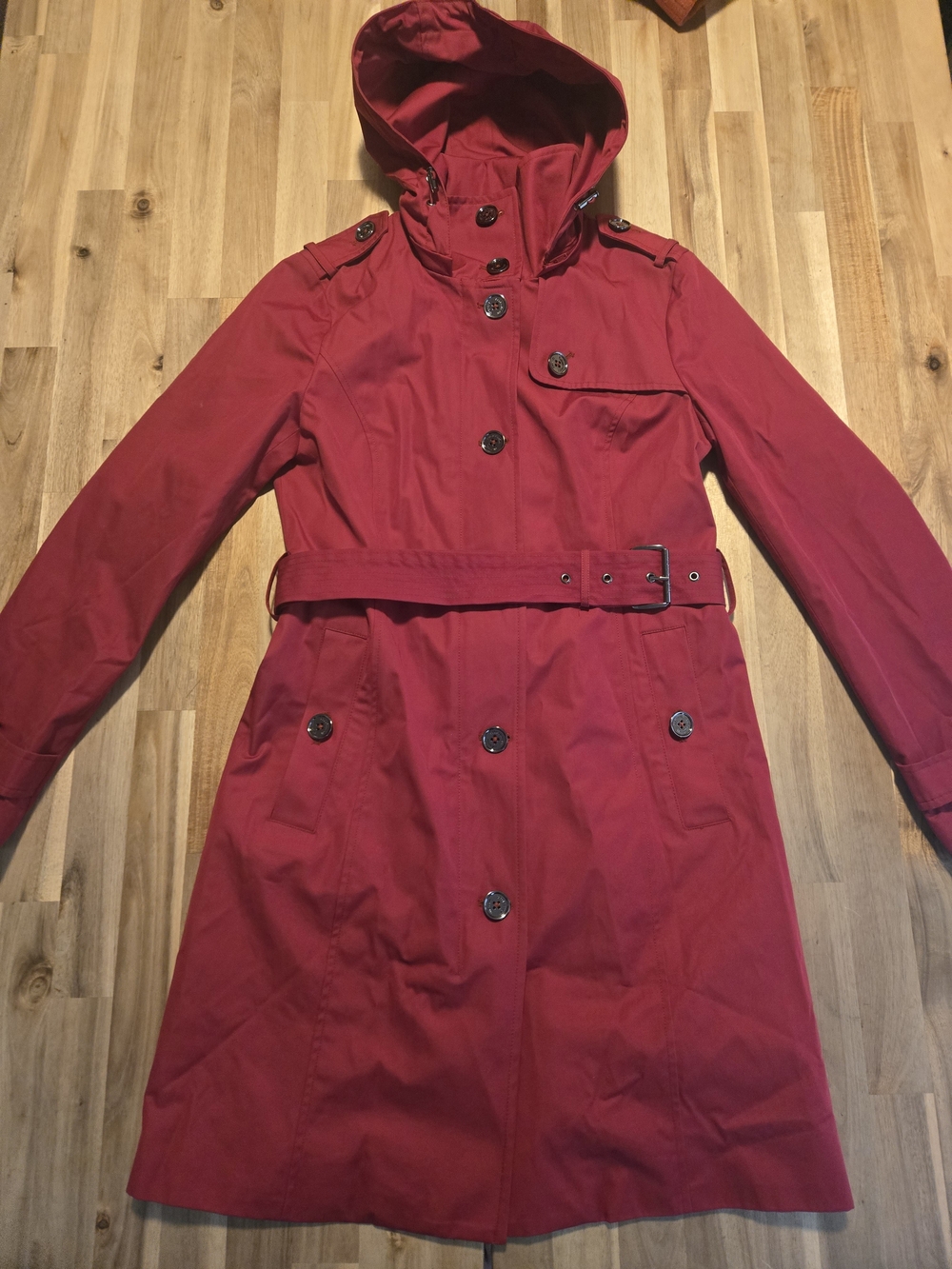 Michael Kors hooded belted trench coat